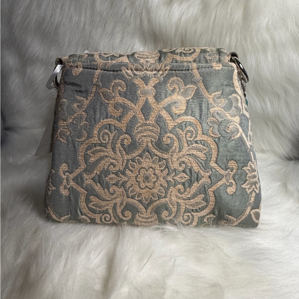 Nina Perrera Vintage Chic Embroidered Shoulder Bag with Beaded Strap - Picture 3 of 13